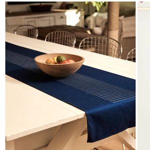 Ethically Sourced indigo table runner